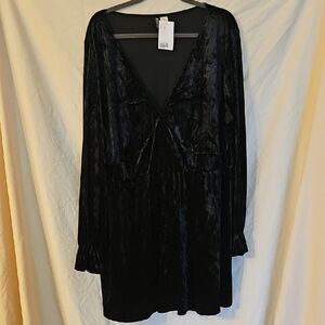 Elegant Black Velvet Dress